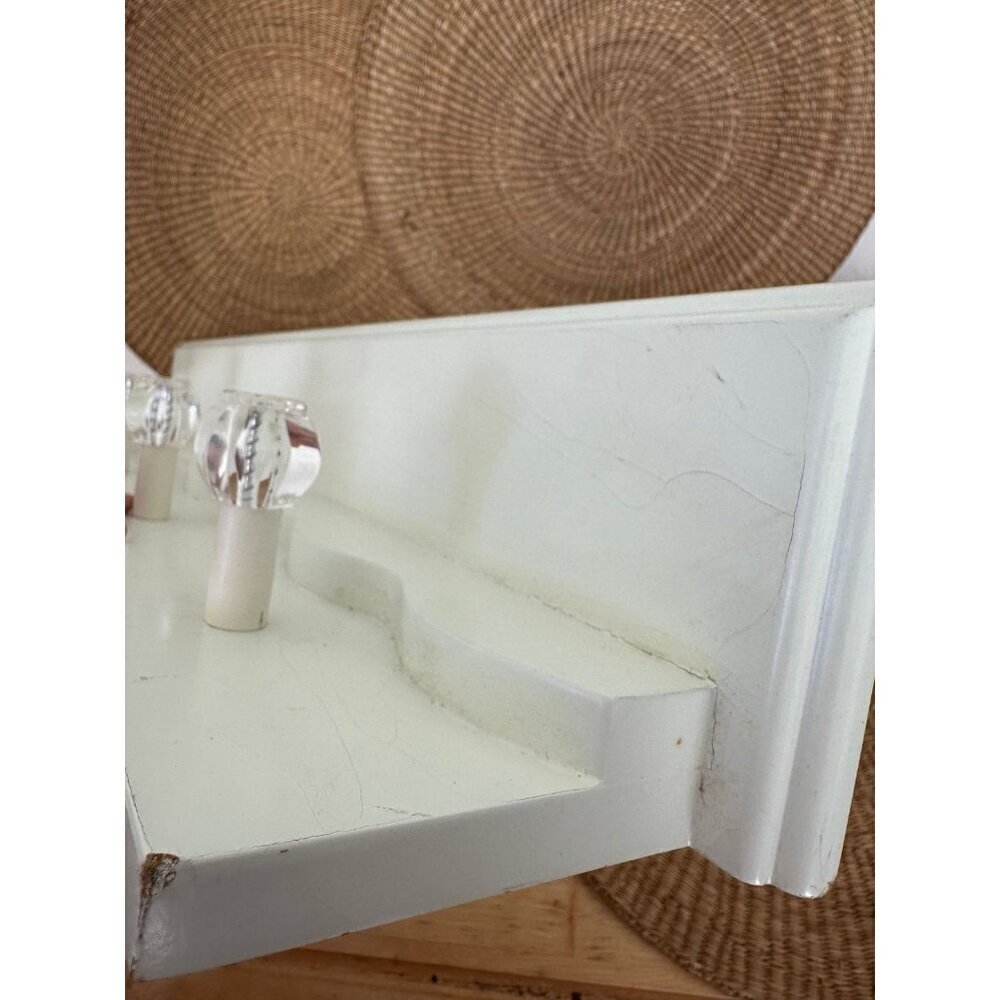 24” long White Shelf with hanging knobs - Picture 12 of 12